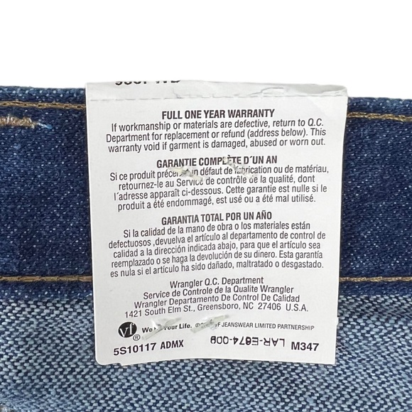 Wrangler Cowboy Cut Jeans 29 x 30 Slim Fit Heavyweight Denim Vintage 936 NWT - Picture 10 of 12